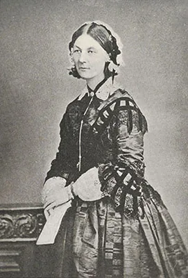 A portrait of Florence Nightingale.