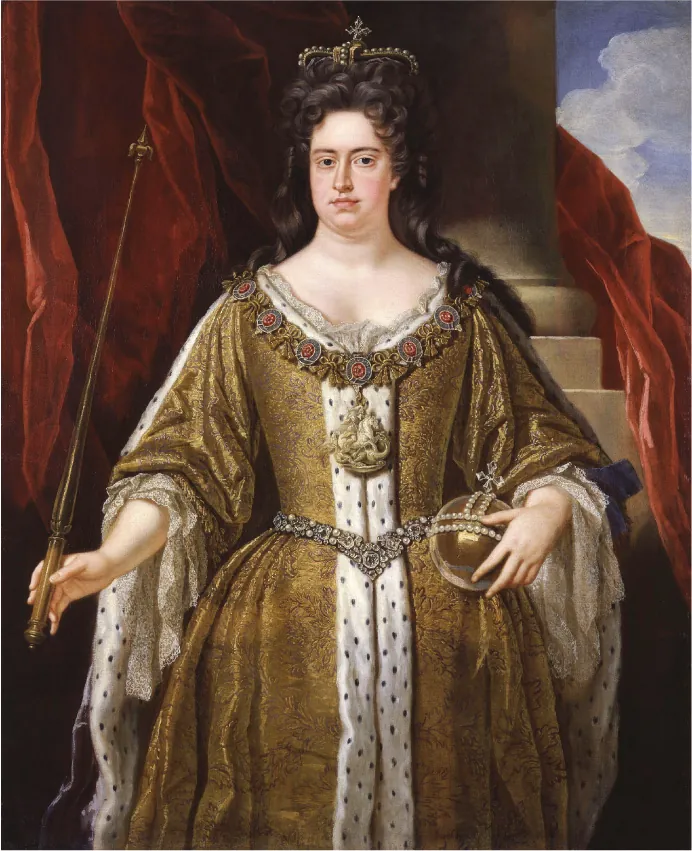 A painting of Queen Anne.