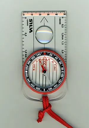A compass on a lanyard.