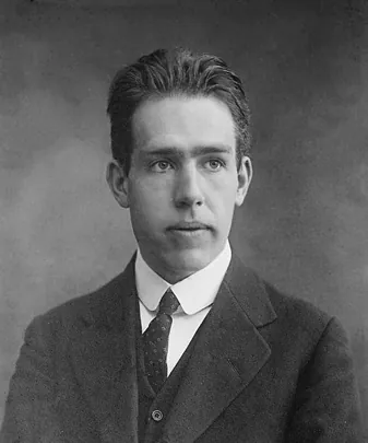 A photograph of Niels Bohr