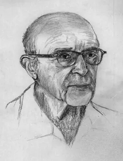 A drawing depicts Carl Rogers.