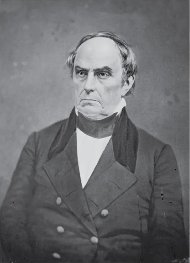 A photograph of Daniel Webster.