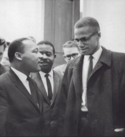An image of Martin Luther King, Jr. and Malcom X.