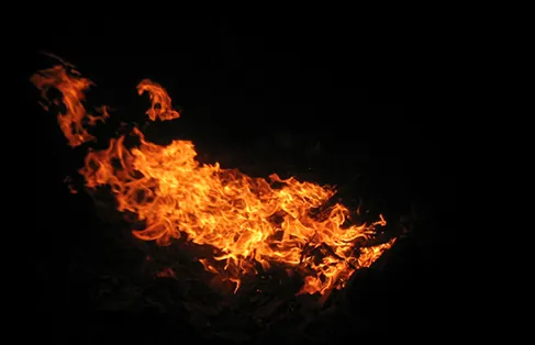 Photograph of fire.