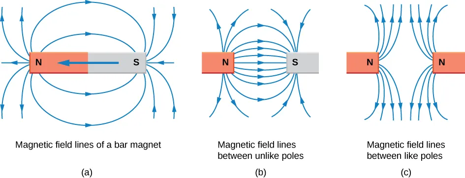 magnetic waves travel from north to south