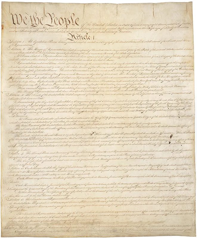 The original United States Constitution is a primary source.
