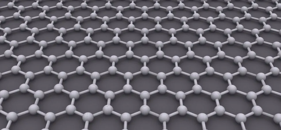 An illustration of the crystalline structure of graphene.