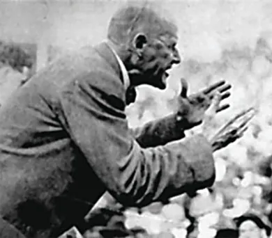 A photograph shows a close-up of Eugene Debs speaking and gesturing energetically to a crowd.