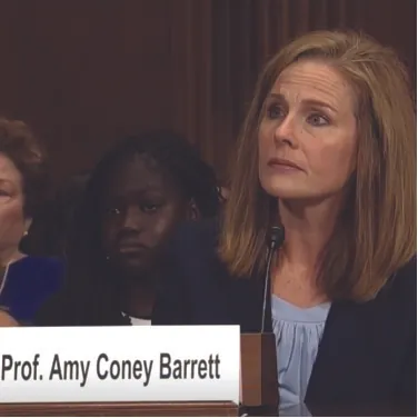 A photo of Amy Coney Barrett.