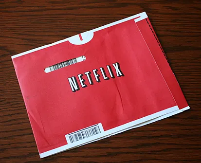 A photo of a Netflix DVD envelope