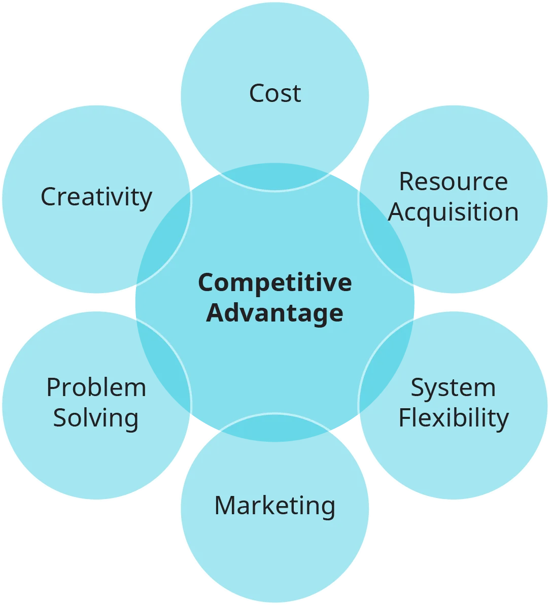 An illustration shows six opportunities that companies may receive when pursuing a strategy.