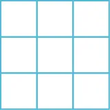 A square is shown. It is comprised of nine smaller squares.