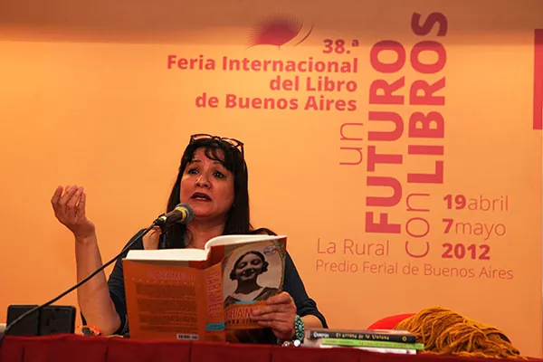 Sandra Cisneros, a Mexican American writer, reads excepts from a book.
