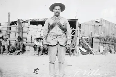 A photograph of Pancho Villa is shown.