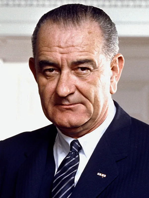 Former U.S. President Lyndon B. Johnson is pictured.