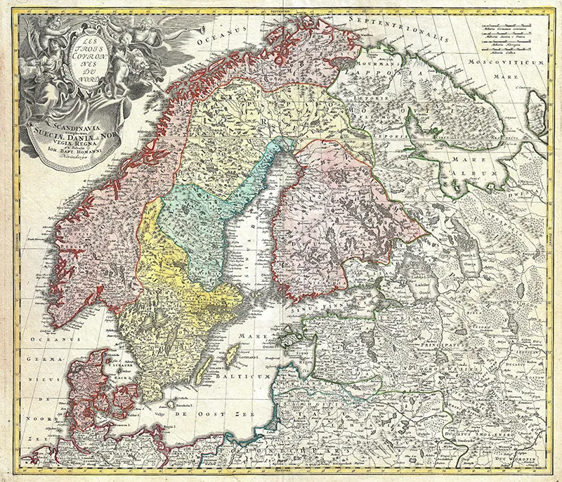 This map of Scandinavia from 1730 is another example of a primary source.