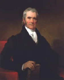 A portrait of Chief Justice John Marshall.