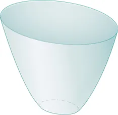 This figure is a surface. It has an elliptical shape to the top, forming a “bowl”.
