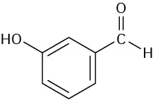Chemical structure of 3-hydroxybenzaldehyde