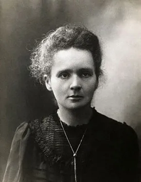 A photograph of Marie Curie