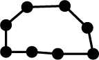 A graph representing an octagon has 8 vertices and 8 edges.