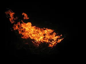 Image of a raging fire..