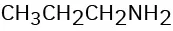 The chemical structure of 1-aminopropane.