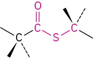 The general structure of thioester.