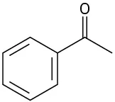 Chemical structure of acetophenone