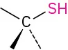 The general structure of thiol.