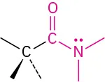 The general structure of amide featuring a lone pair on nitrogen.