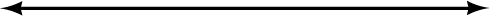 Horizontal blank plot line with arrows on either side of the line.
