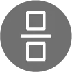 A fraction symbol is shown with empty boxes in the numerator and denominator.