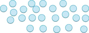 An image of 24 counters placed randomly.