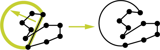 Two graphs. The first graph represents a decagon with 10 edges and 10 vertices. The second graph shows 10 edges and 10 vertices. The edges do not overlap.