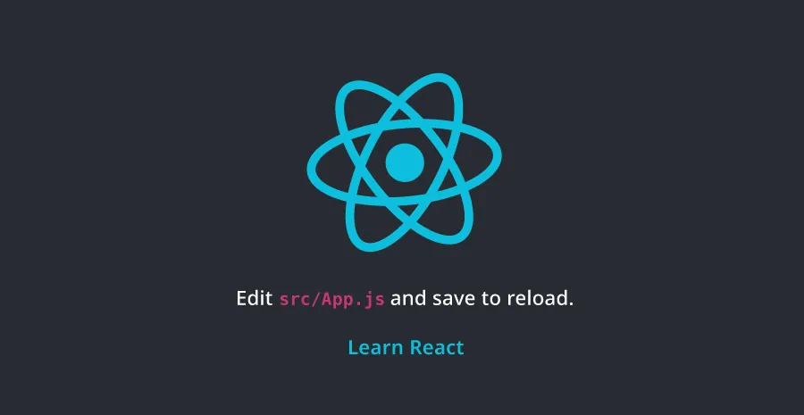 Screenshot of start page of ReactJS front-end application.