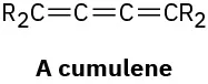 The structure of a cumulene.