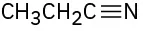A chemical structure of propionitrile.