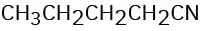 The chemical structure of pentanenitrile.