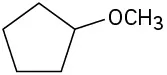 A chemical structure of methoxycyclopentane.