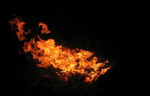 Fotografía de un incendio.