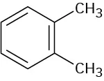 In a benzene ring, C 1 and C 2 are each bonded to a methyl group.