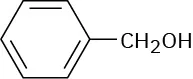 The structure has a benzene ring. C 1 is bonded to a hydroxymethyl group.
