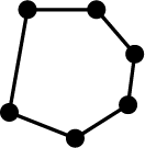 A graph representing a hexagon has 6 vertices and 6 edges.