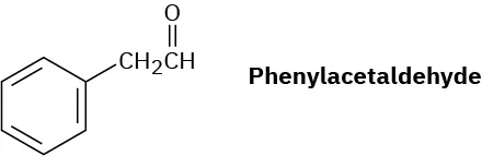 Chemical structure structure of phenylacetaldehyde.