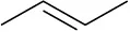 A 4-carbon chain with a double bond between C2-C3.