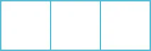 A rectangle is shown comprised of 3 squares.