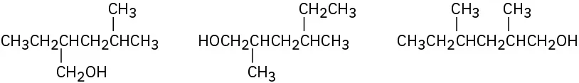 Three compounds having a six membered ring is represented. There are O H groups as the substituent in these compounds.
