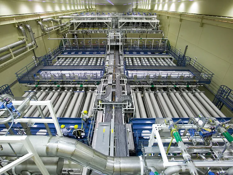 A room filled with lots of cylindrical tubes connected to each other.