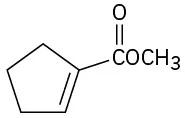 The structure shows a cyclopentene ring with a methoxycarbonyl group attached to one of the carbons of the double bond.